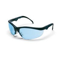 Crews Safety Products KD313 Crews Klondike Plus Safety Glasses With Black Frame And Light Blue Polycarbonate Duramass Anti-Scrat
